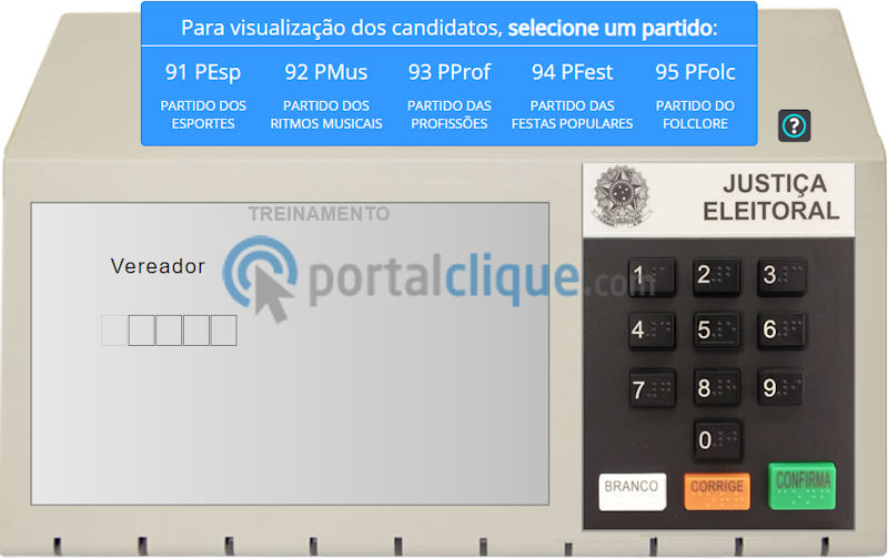 Simulador de Votação na Urna Eletrônica 2020